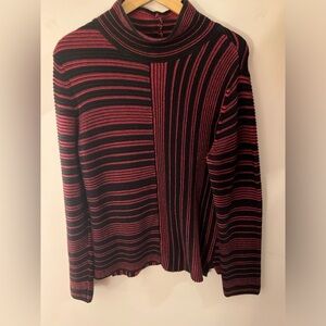 Habitat Women's Cowl Neck Striped Sweater M GUC